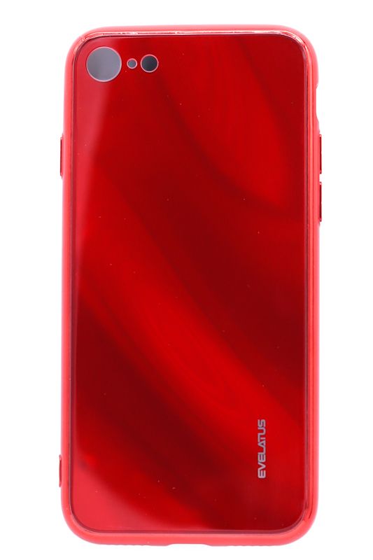 Tagakaaned Evelatus Apple iPhone 7/8 Water Ripple Gradient Color Anti-Explosion Tempered Glass Case Gradient Red-Black