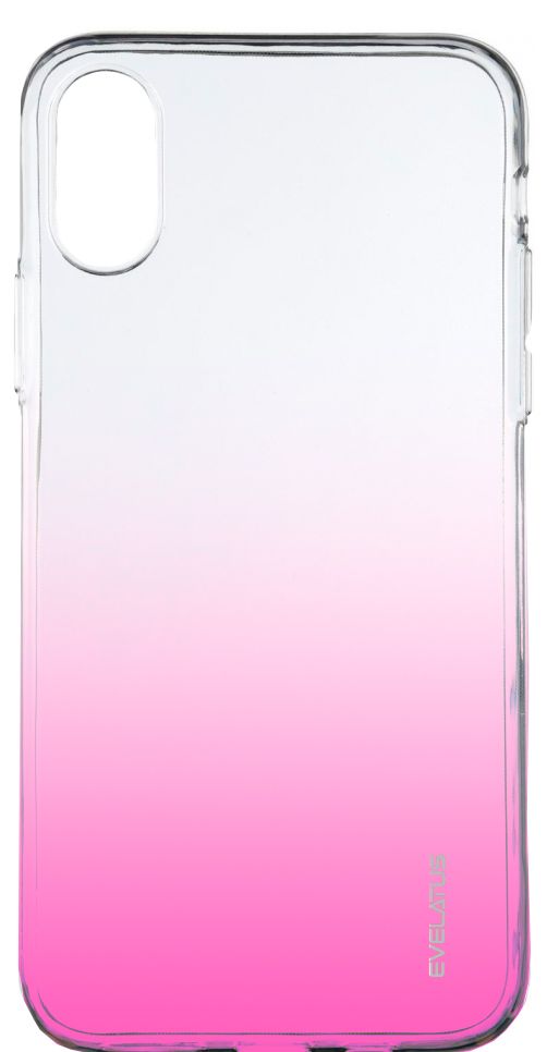 Back panel cover Evelatus Apple iPhone Xs Max Gradient TPU Case Rose Red
