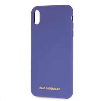 Чехол на заднюю панель Karl Lagerfeld Apple iPhone XS Max Gold Logo Silicone Case Violet