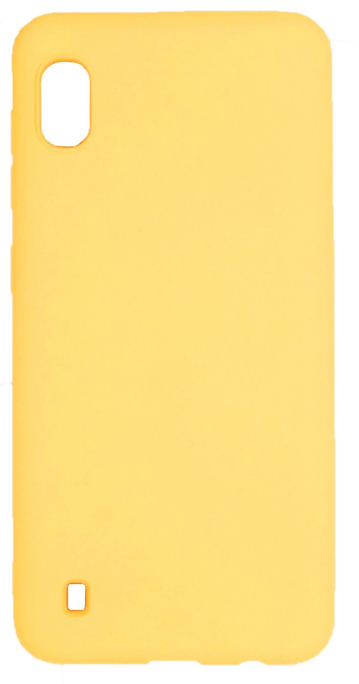 Back panel cover Evelatus Samsung Galaxy A10 Soft Touch Silicone Case with Strap Yellow