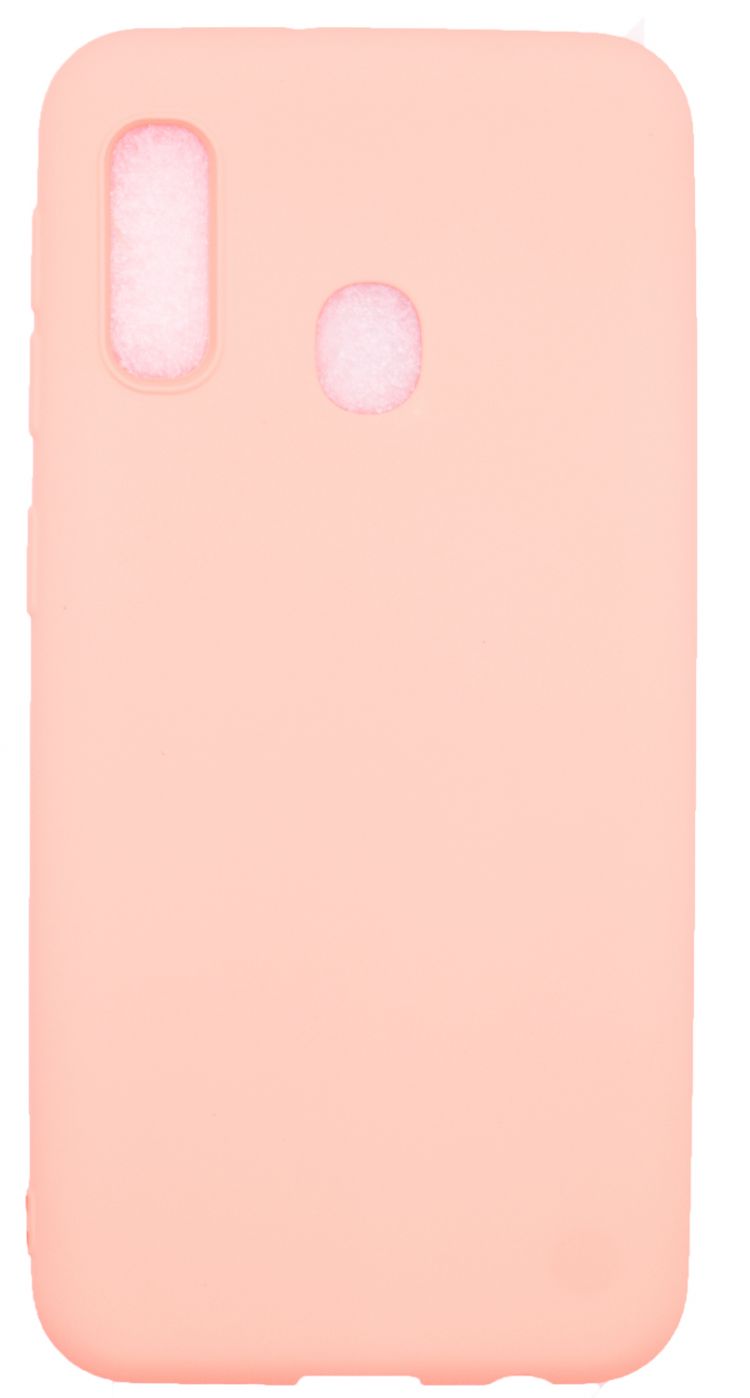 Back panel cover Evelatus Samsung A20e Soft Touch Silicone Case with Strap Pink
