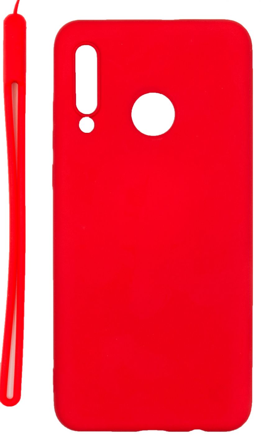 Чехол на заднюю панель Evelatus Huawei P30 Lite Soft Touch Silicone Case with Strap Red