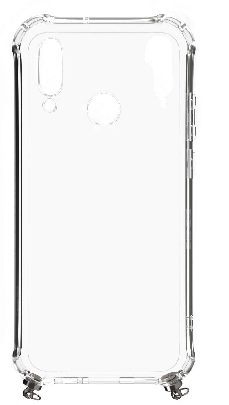 Чехол на заднюю панель Evelatus Huawei P30 Lite Silicone Transparent with Necklace TPU Strap Space Gray