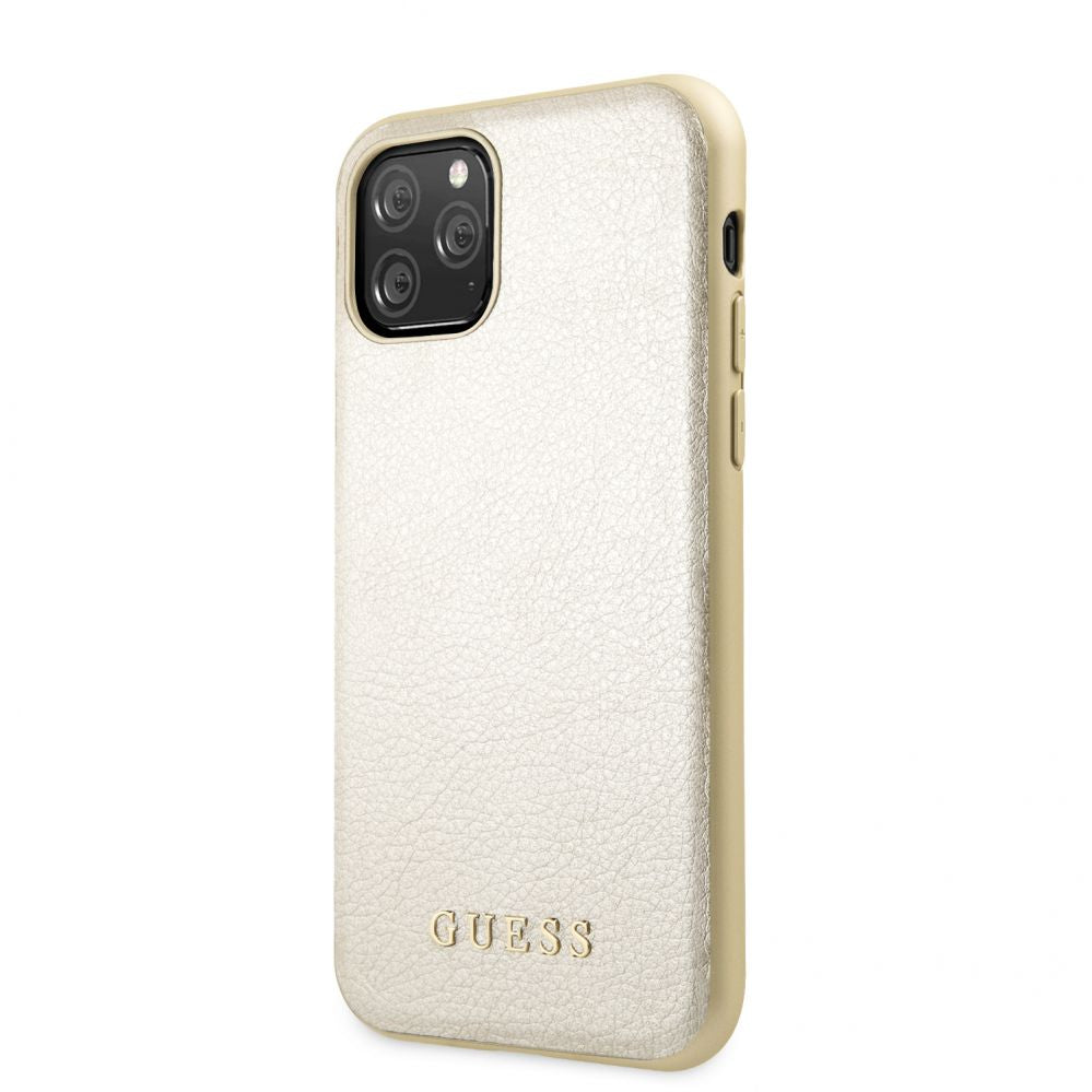 Чехол на заднюю панель Guess Apple iPhone 11 Pro Iridescent PU Leather Hard Case Gold
