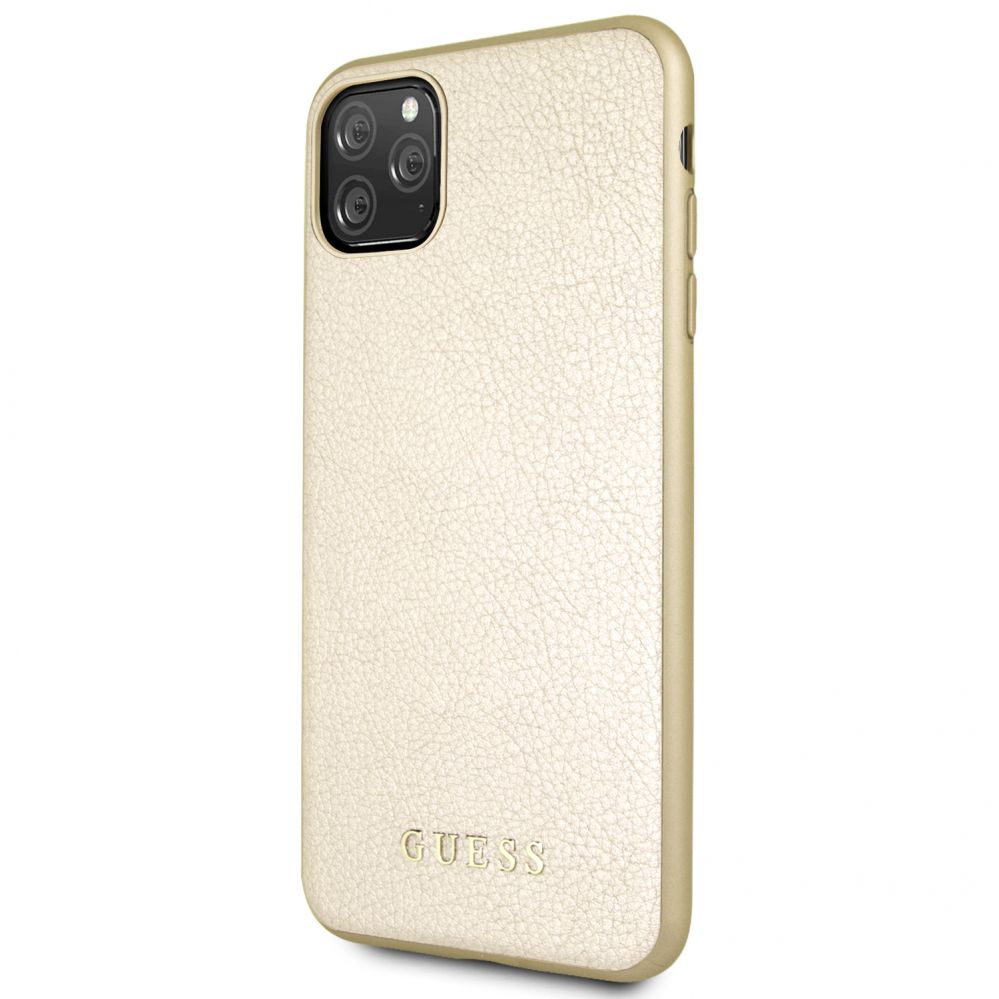 Tagakaaned Guess Apple iPhone 11 Pro Max Iridescent PU Hard Case Gold