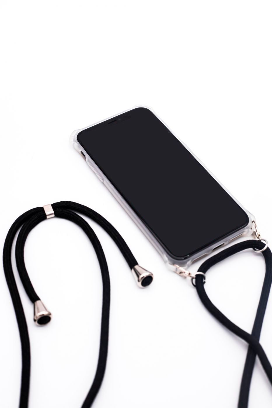 Чехол на заднюю панель Evelatus Apple iPhone XR Case with rope Black Transparent
