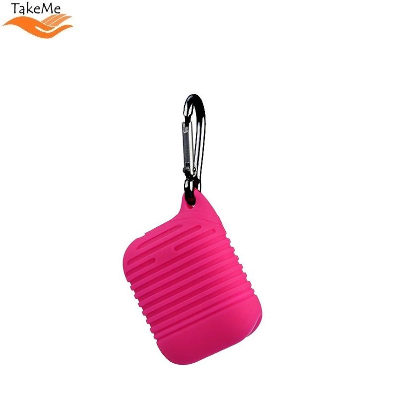 Чехол для наушников TakeMe Apple Ultra-thin Lined Soft Silicone protective case for AirPods Pink