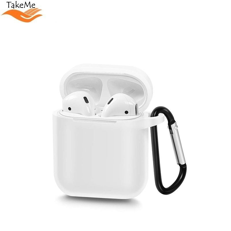 Tagakaaned TakeMe Apple Ultra-thin Soft Silicone protective case for AirPods White