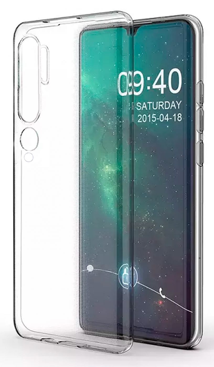 Tagakaaned Evelatus Xiaomi Mi Note 10 / Mi Note 10 Pro Clear Silicone Case 1.5mm TPU Transparent