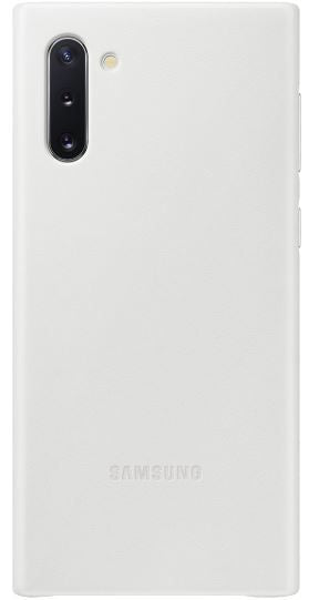Back panel cover Samsung  Note 10 Leather cover case White