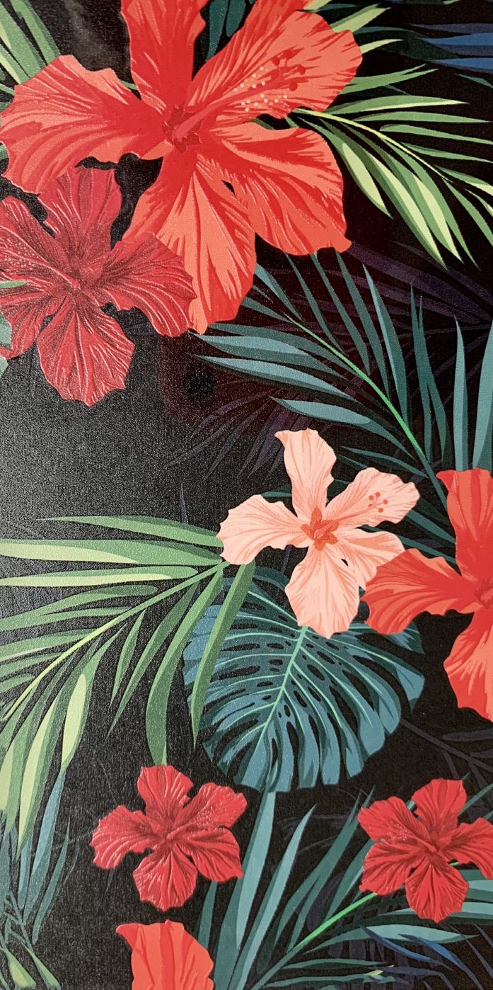 Защитная плёнка Evelatus Universal Red Flowers Along With Ferns Colorful Film for Cutter