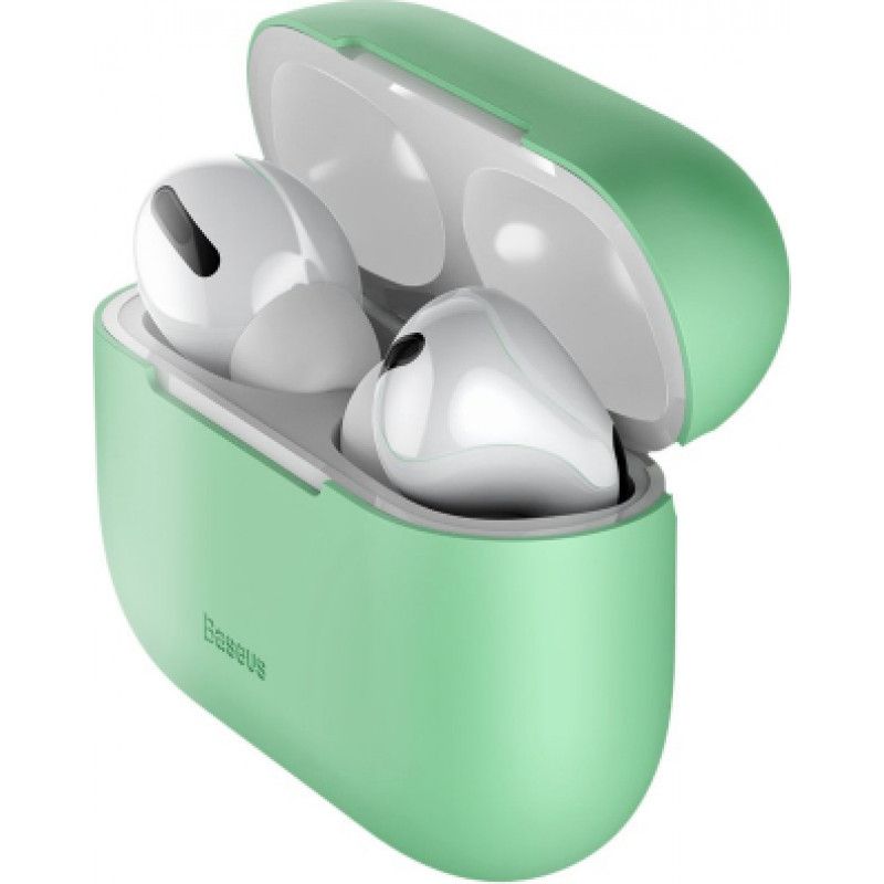 Tagakaaned Baseus Apple Silica Silicone-Gel Protective case for Apple Airpods Pro Green