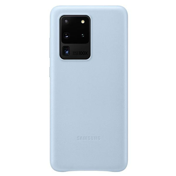 Чехол на заднюю панель Samsung  Galaxy S20 Ultra Leather Cover case Sky Blue