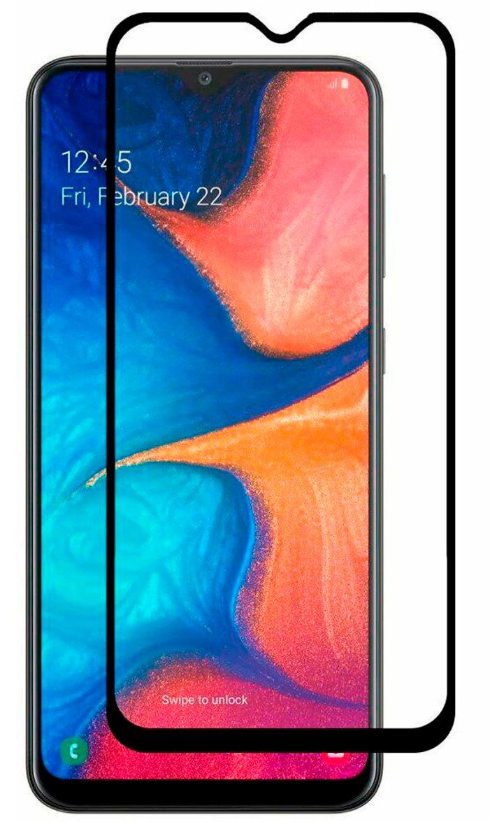 Защитное стекло iLike Samsung A10 2.5D Black Frame Full Glue