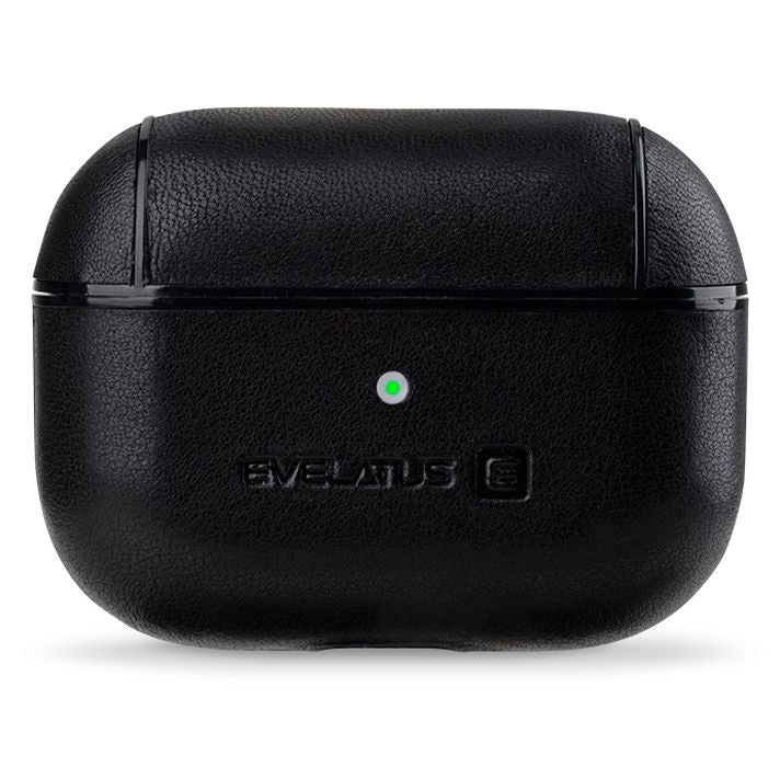Korpus kõrvaklappidele Evelatus Apple AirPods Pro Leather Protective Case Black
