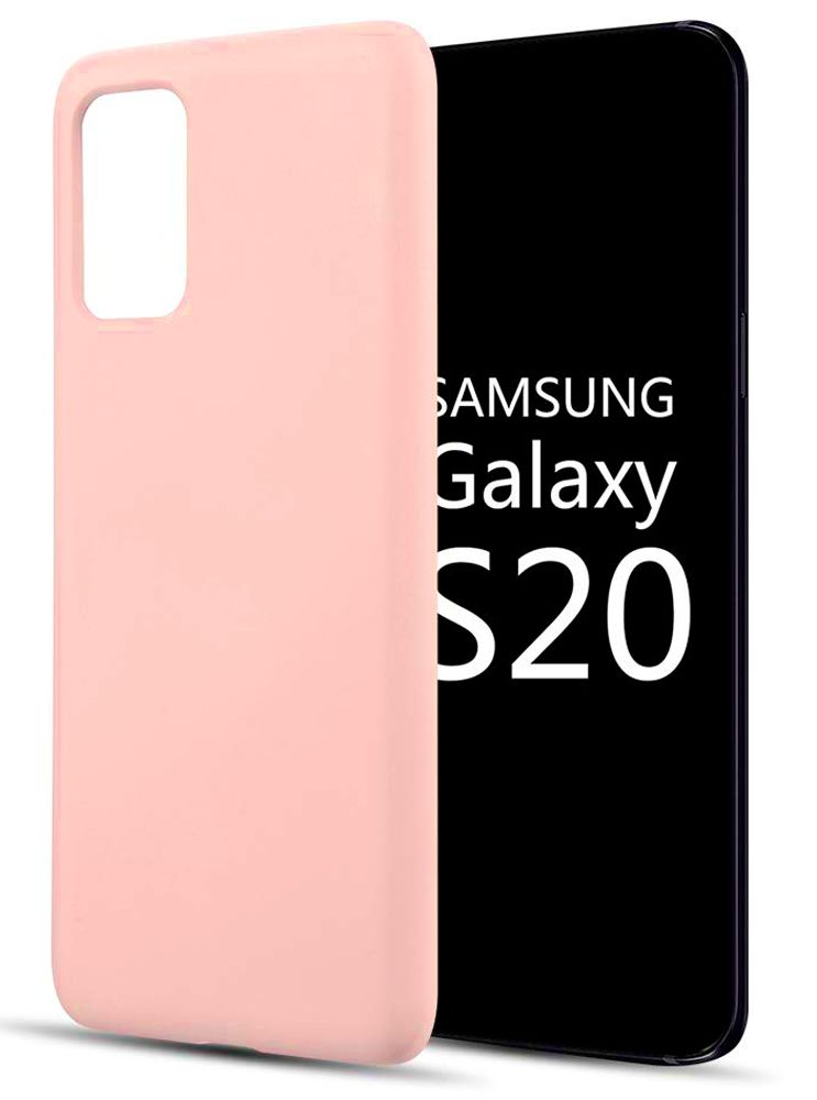 Back panel cover Evelatus Samsung Galaxy S20 Nano Silicone Case Soft Touch TPU Beige