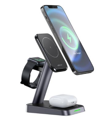 Док-станция Acefast  E3 desktop three-in-one wireless charging stand Black