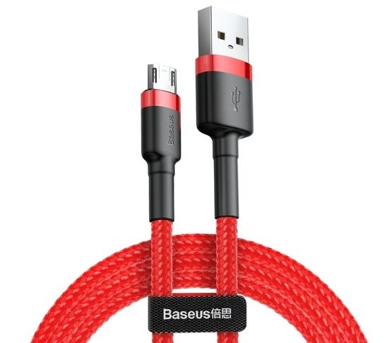 Кабель Baseus  Cafule Cable Durable Nylon Braided Wire USB / micro USB QC3.0 2.4A 1M Red