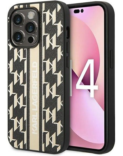 Tagakaaned Karl Lagerfeld Apple iPhone 14 Pro Max 6.7 Monogram Stripe Brown