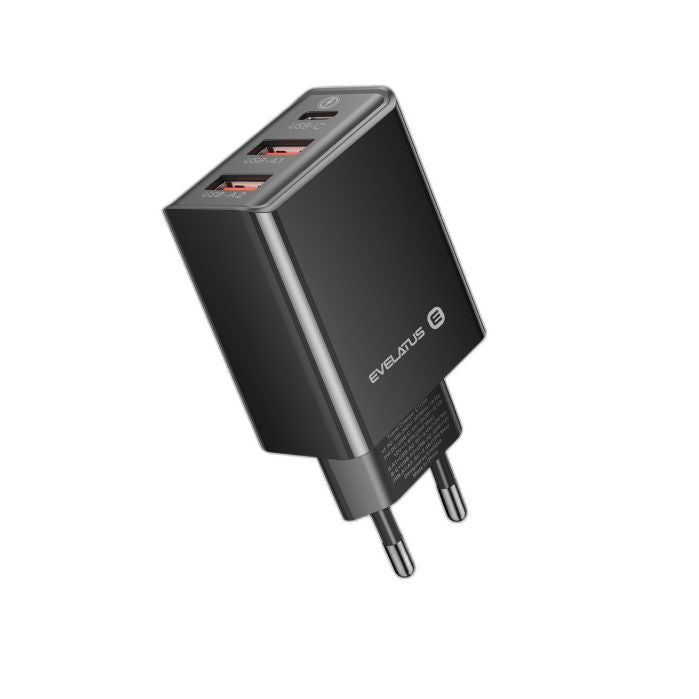Адаптер Evelatus  Evelatus Travel Charger EU Wall 3 Ports 32W USB-C / USB-A2 ETC06 Black