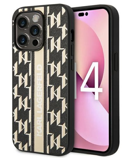 Чехол на заднюю панель Karl Lagerfeld Apple iPhone 14 Pro 6.1 hardcase Monogram Stripe Brown