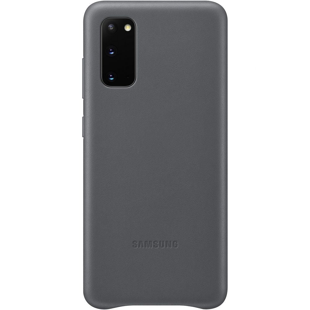 Back panel cover Samsung  Galaxy S20 Leather Cover case Gray