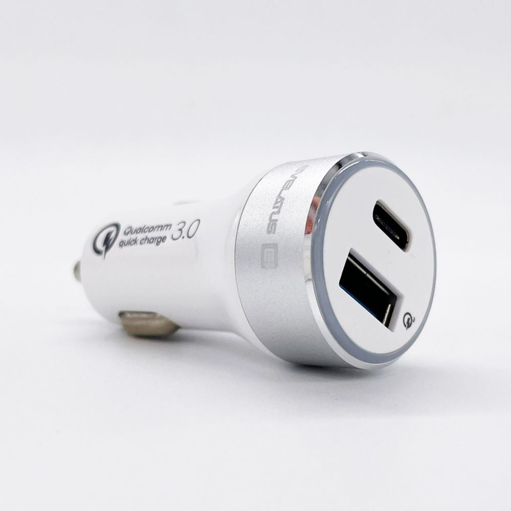 Car charger Evelatus - Evelatus Quick Car Charger QCC03, QCC03WH White