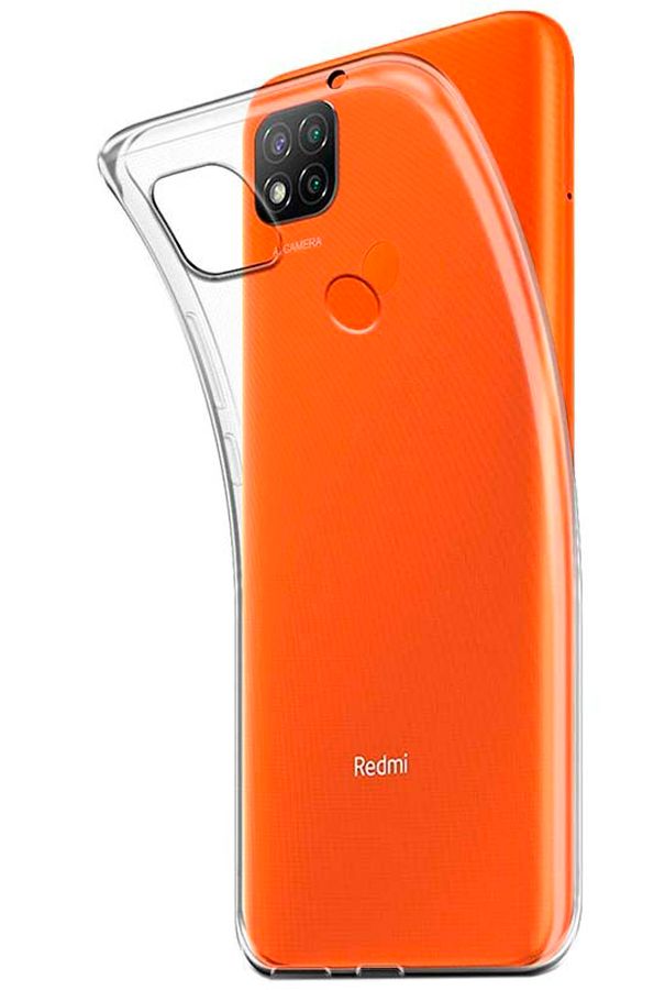 Back panel cover Evelatus Xiaomi Redmi 9C / 10A Clear Silicone Case 1.5mm TPU Transparent