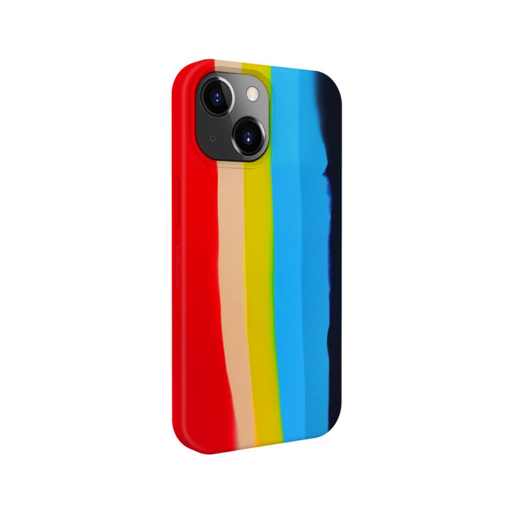 Tagakaaned Evelatus Apple iPhone 14 Silicone case Multi-Colored Rainbow