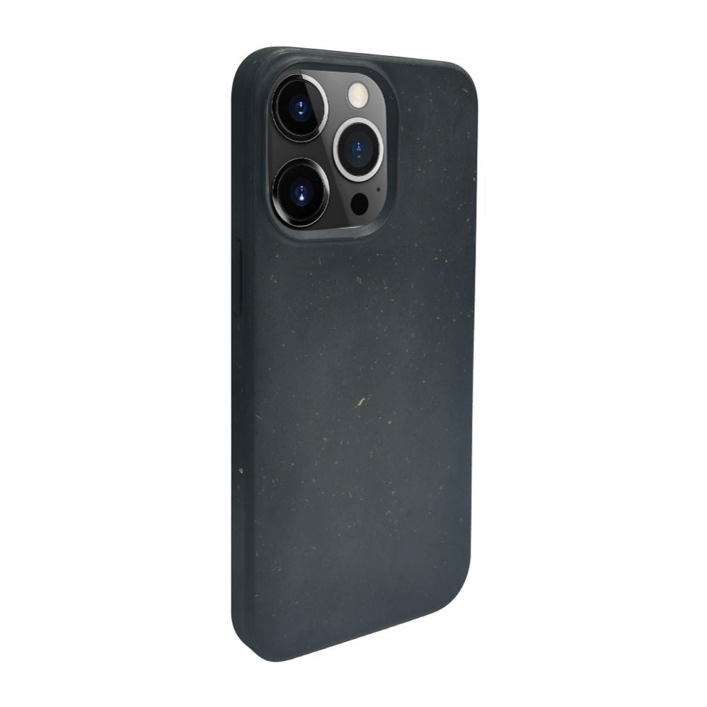 Back panel cover iLike Apple iPhone 13 Pro Silicone plastic case Eco Print Design Black