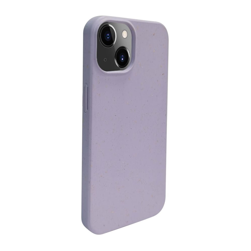 Tagakaaned iLike Apple iPhone 14 Silicone plastic case Eco Print Design Flower Purple