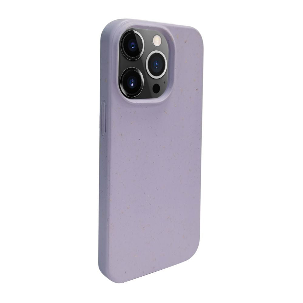 Tagakaaned iLike Apple iPhone 14 Pro Max Silicone plastic case Eco Print Design Flower Purple