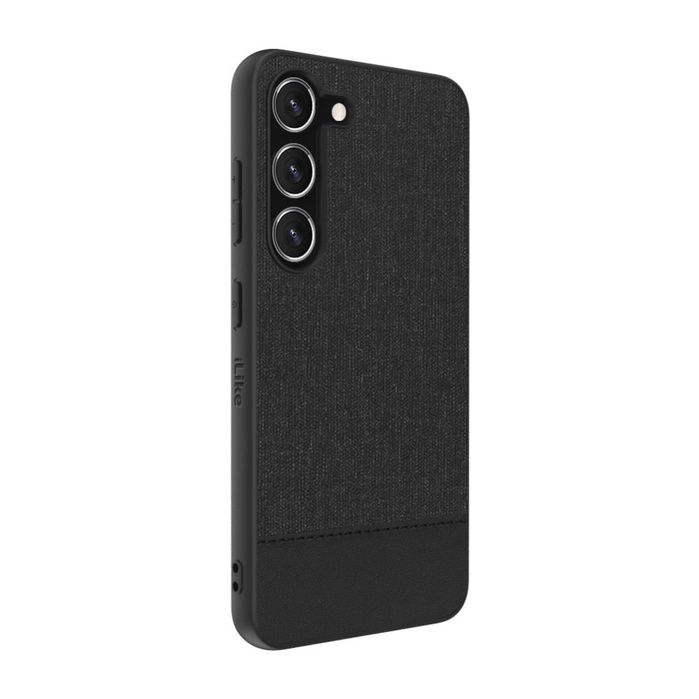 Tagakaaned iLike Samsung Galaxy S23 Plus Plastic Leather Back Cover Black