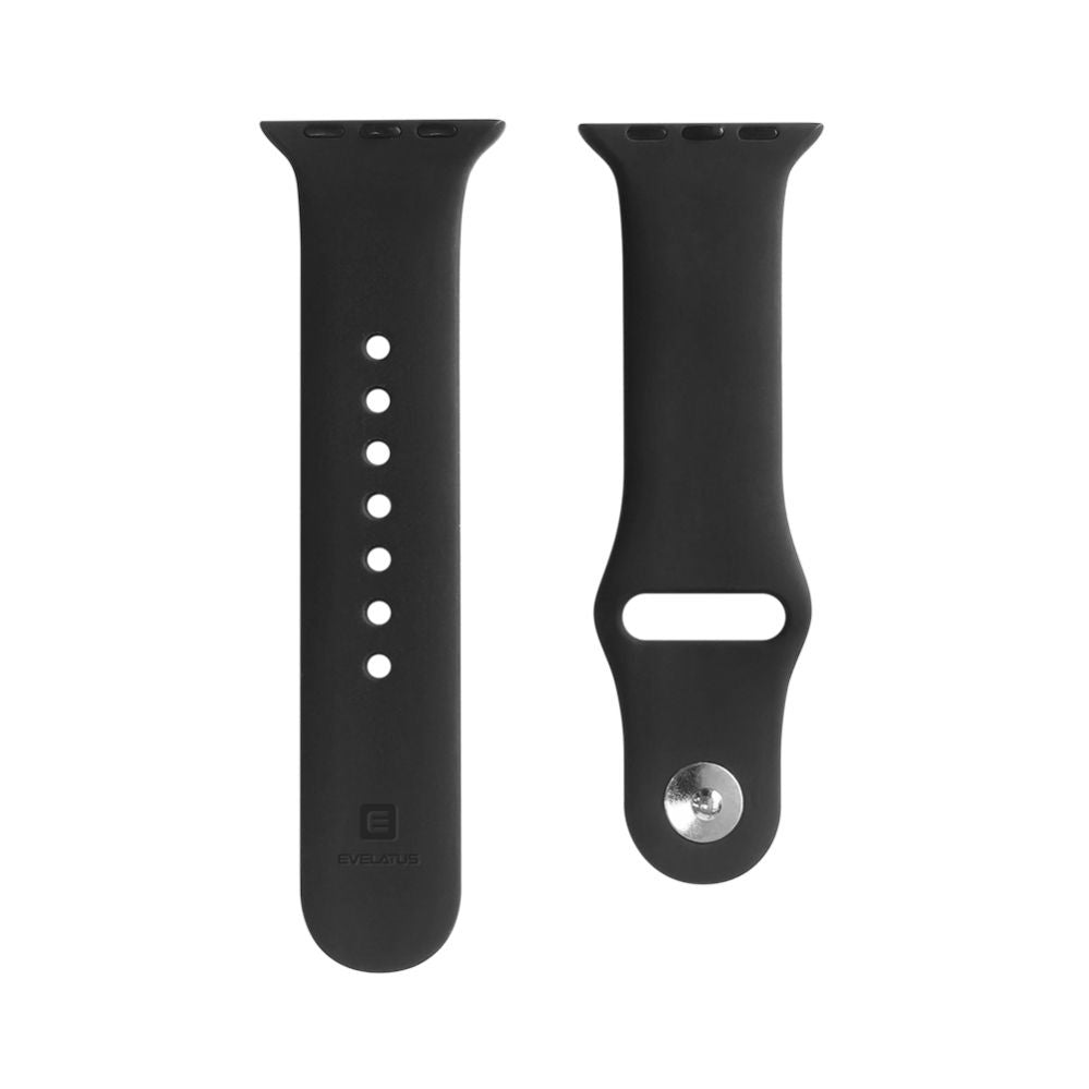 Evelatus Strap Apple Watch 38/40/41mm Silicone Loop Watch Straps (110mm S/M) Black