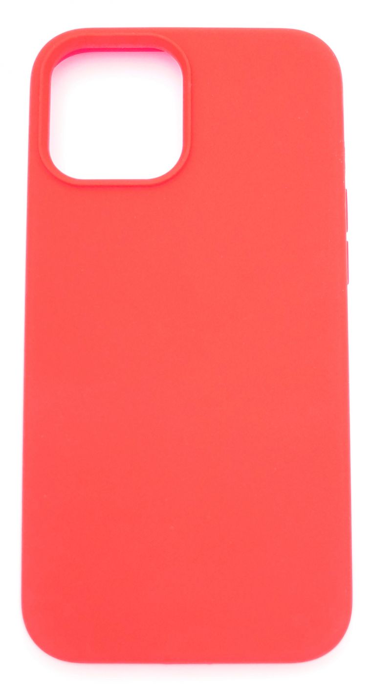 Back panel cover Evelatus Apple iPhone 12 Pro Max Premium Soft Touch Silicone Case Bright Red