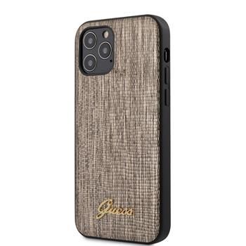 Back panel cover Guess - iPhone 12 Pro Max Lizard Cover Gold