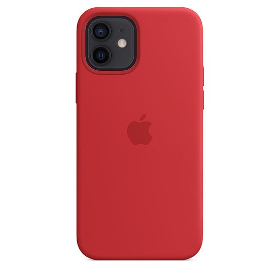 Back panel cover Apple Silicone Case with MagSafe for iPhone 12 mini Red