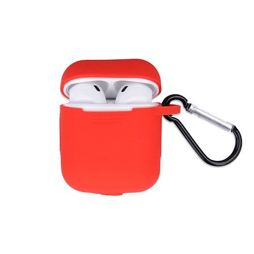 Headphone case GreenGo Apple AirPods Silicone Case with Hook Red