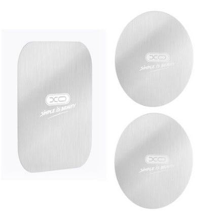 Auto holder iLike  Magnetic holder plates 3pcs stickers Silver