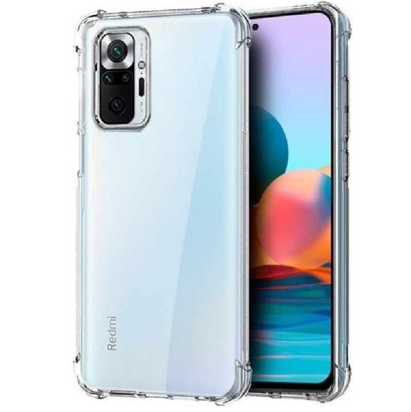 Back panel cover Evelatus Xiaomi Redmi Note 10 Pro Military Shockproof Silicone Case TPU Transparent