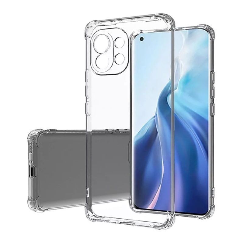 Back panel cover Evelatus Xiaomi Mi 11 Military Shockproof Silicone Case TPU Transparent