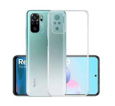 Back panel cover Evelatus Xiaomi Redmi Note 10/10S/Poco M5s Military Shockproof Silicone Case TPU Transparent