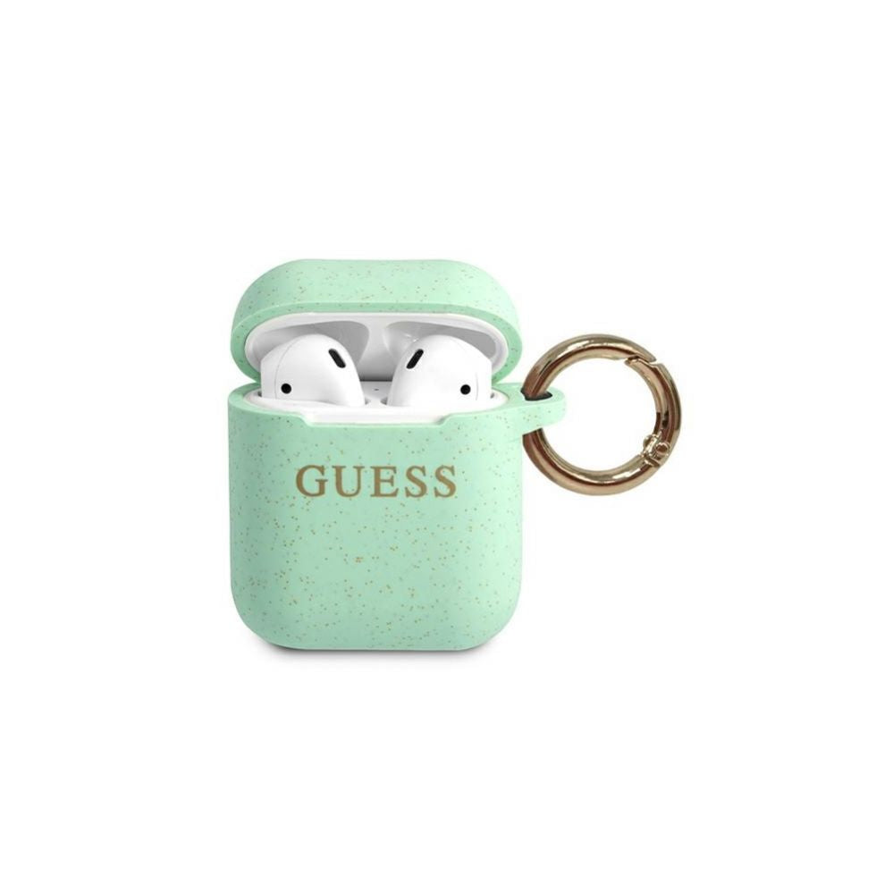 Headphone case Guess - Airpods Pro Glitter Silicone Case Green