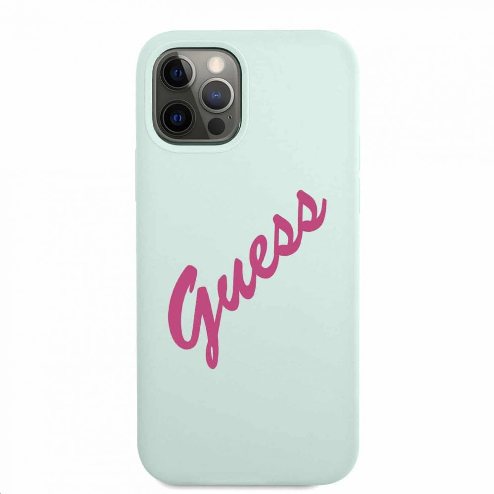 Back panel cover Guess Apple iPhone 12 Pro Max 6.7'' Fuschia Cover Blue