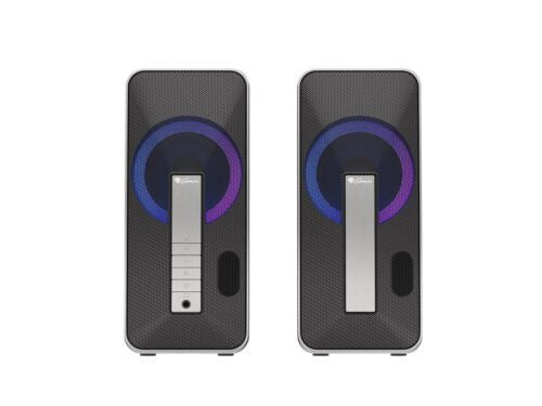 juhtmega kõlarid Genesis  Computer Speaker Helium 100BT RGB Gaming Speakers, Bluetooth, Silver/Black