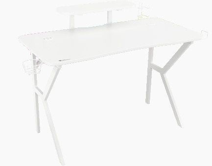 Muu arvutitarvik Genesis  Gaming Desk Holm 320 RGB Headphone holder, Cup holder, Gamepad holder, Monitor shelf, Organizer cables, White