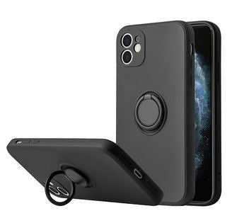 Back panel cover iLike Apple IPHONE 14 PRO MAX SILICONE RING Black