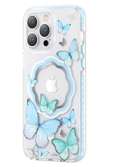 Tagakaaned Kingxbar Apple iPhone 14 Pro Max MagSafe Butterfly Series magnetic case Blue