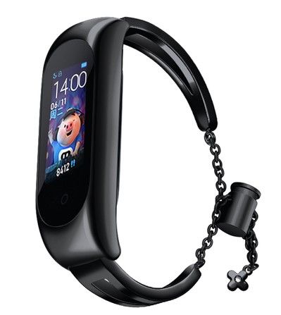 Strap iLike  Metal band bracelet strap for Xiaomi Mi Band 6 / 5 / 4 / 3 Black