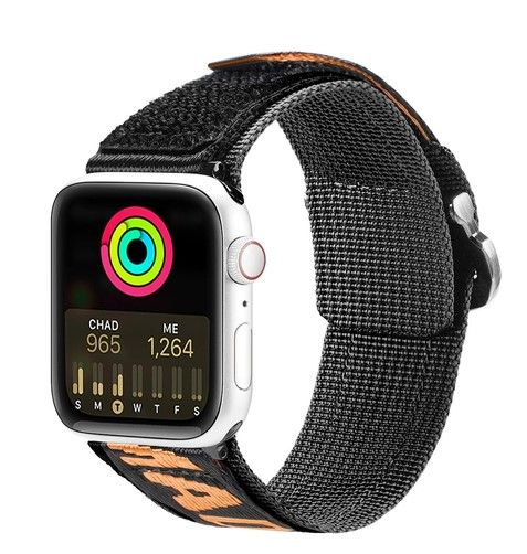Rihm Dux Ducis  Strap (Outdoor Version) strap for Apple Watch Ultra, SE, 8, 7, 6, 5, 4, 3, 2, 1 (49, 45, 44, 42 mm) nylon Black Orange